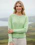 IrelandsEye Killiney Wool Cashmere Cardigan | Mint Green