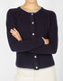 Killiney Wool Cashmere Cardigan Navy | Premium Irish Knitwear