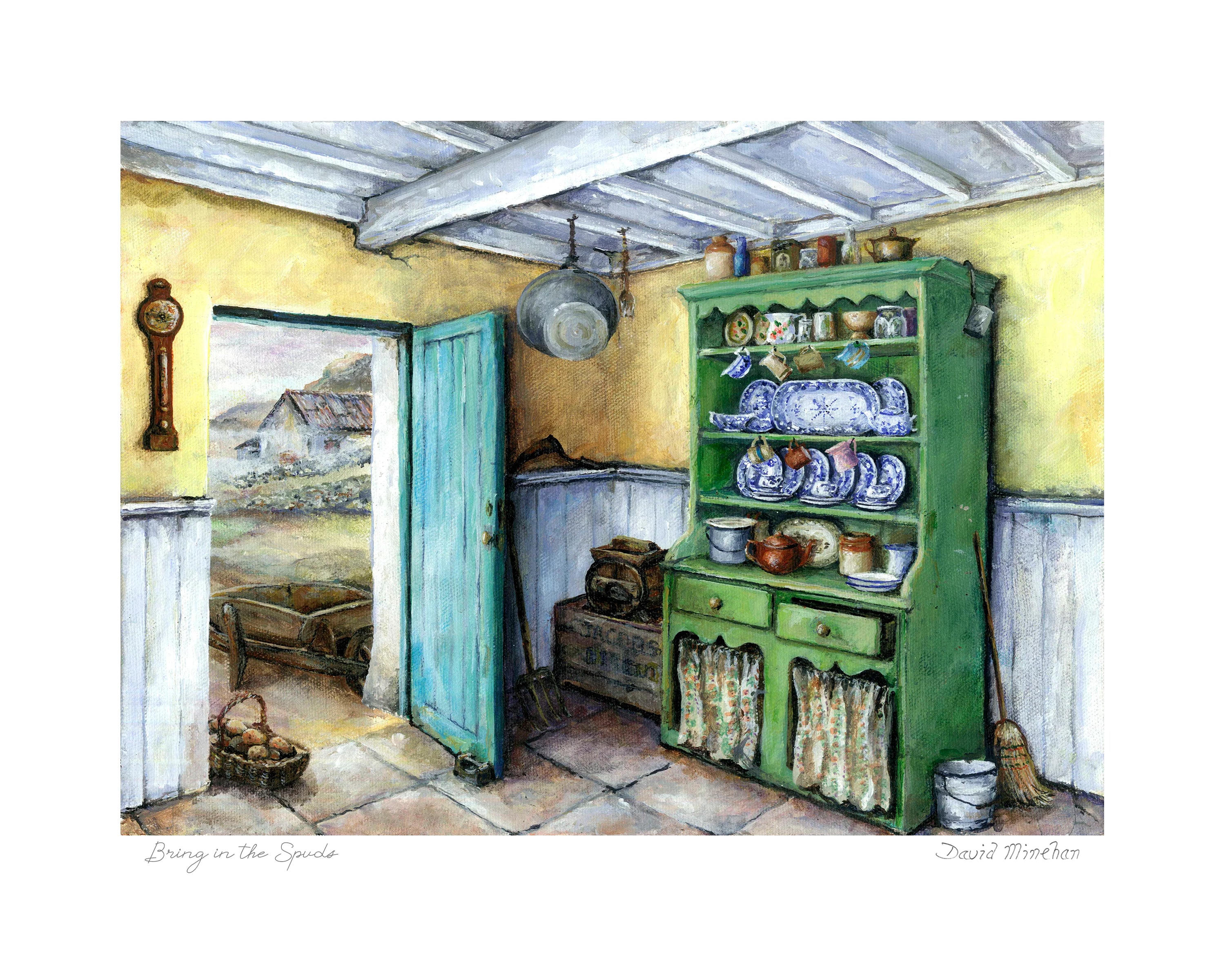 Blue Shoe Gallery Irish Art | Bring in the spuds