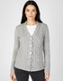 IrelandsEye Horseshoe Aran Cardigan | Light Grey