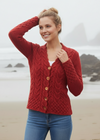 Horseshoe Aran Cardigan | Chilli