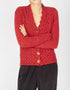 IrelandsEye Horseshoe Aran Cardigan | Chilli - Clearance