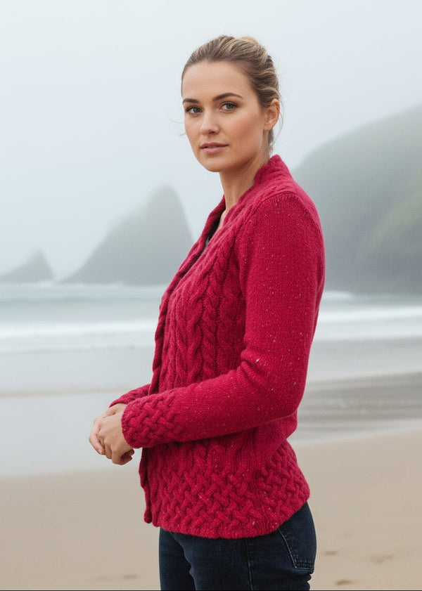 IrelandsEye Women's Horseshoe Aran Cardigan | Bramble Berry