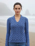 Horseshoe V Neck Aran Sweater | Marina