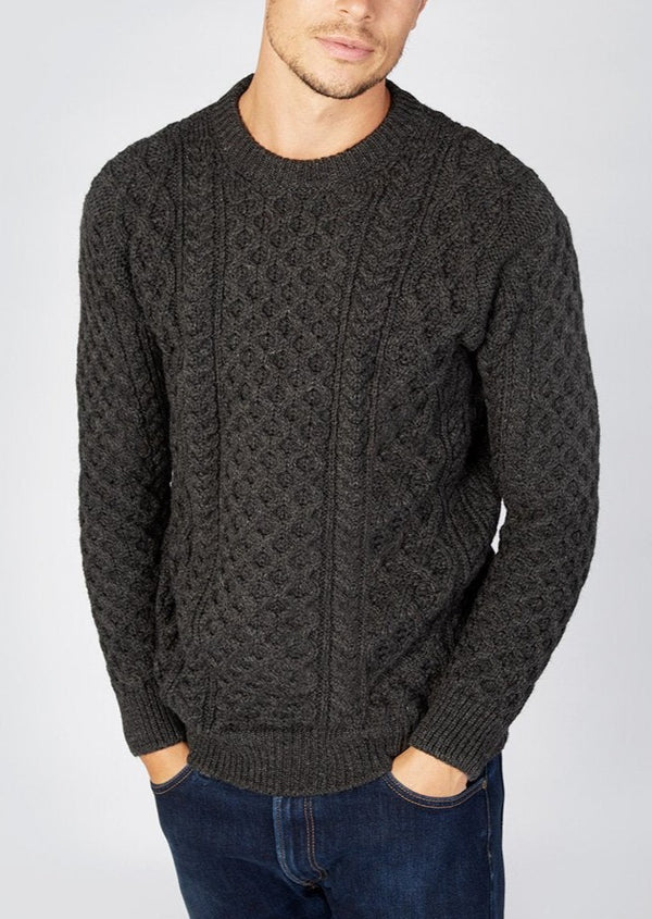 IrelandsEye Women's Aran Sweater | Graphite