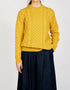 Women's Aran Sweater - Sunflower | 100% Merino Wool | IrelandsEye