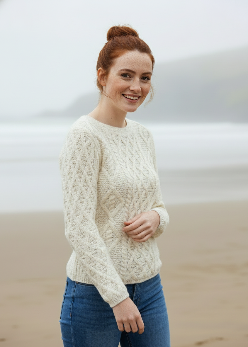 Lambay Aran Sweater | Natural