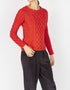Lambay Aran-Pullover für Damen – Orange meliert | 100 % Merinowolle | IrelandsEye – Ausverkauf