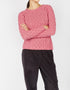 Lambay Aran-Pullover für Damen – Rosa | 100 % Merinowolle | IrelandsEye – Ausverkauf