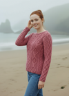 Lambay Aran Sweater | Rosa Pink