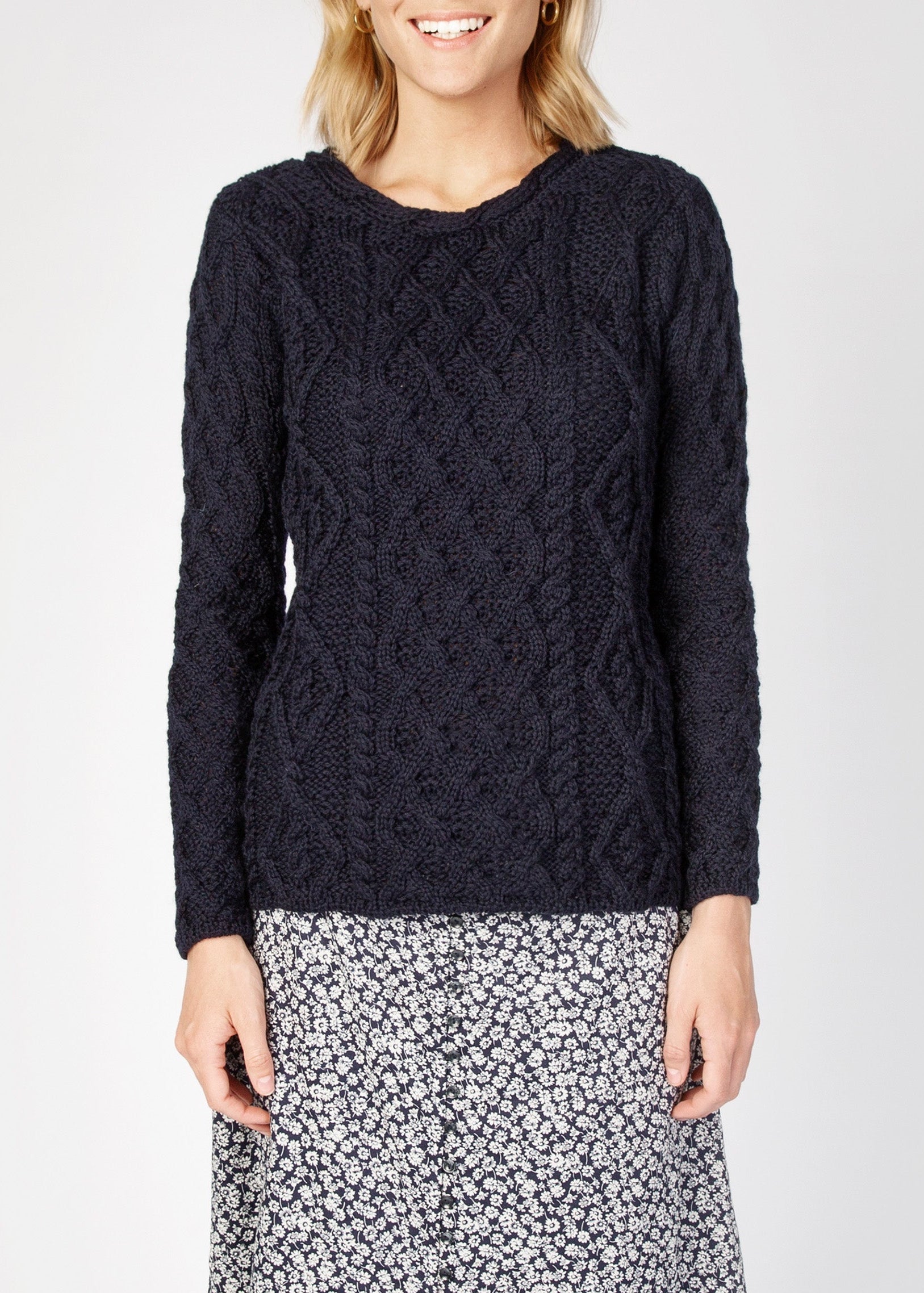 Aran Sweater | Navy