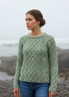 IrelandsEye Lambay Aran Sweater | Sage Marl