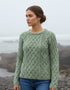 Lambay Aran Sweater | Sage Marl