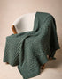 IrelandsEye Aran Merino Throw | Fern Marl