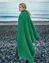 IrelandsEye Aran Merino Throw | Green Marl
