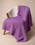 IrelandsEye Aran Merino Throw | Lilac Marl