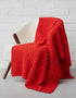 IrelandsEye Aran Merino Throw | Scarlet