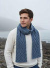 IrelandsEye Luxe Aran Scarf | Blue Ocean