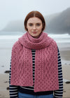 IrelandsEye Luxe Aran Scarf | Bubblegum
