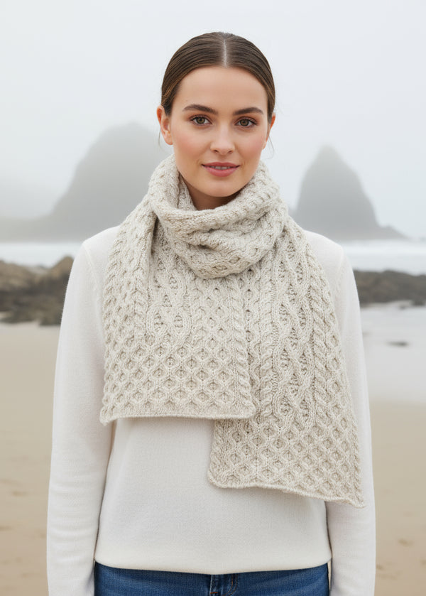 IrelandsEye Luxe Aran Scarf | Chalkstone