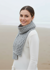 IrelandsEye Luxe Aran Scarf | Light Grey