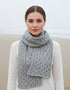IrelandsEye Luxe Aran Scarf | Light Grey