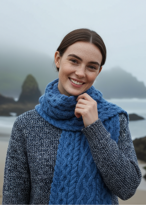 IrelandsEye Luxe Aran Scarf | Marina