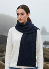 IrelandsEye Aran Luxe Scarf | Rich Navy