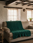 IrelandsEye Cashmere Merino Green Garden Aran Throw