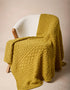 IrelandsEye Cashmere Merino Aran Throw | Lichen