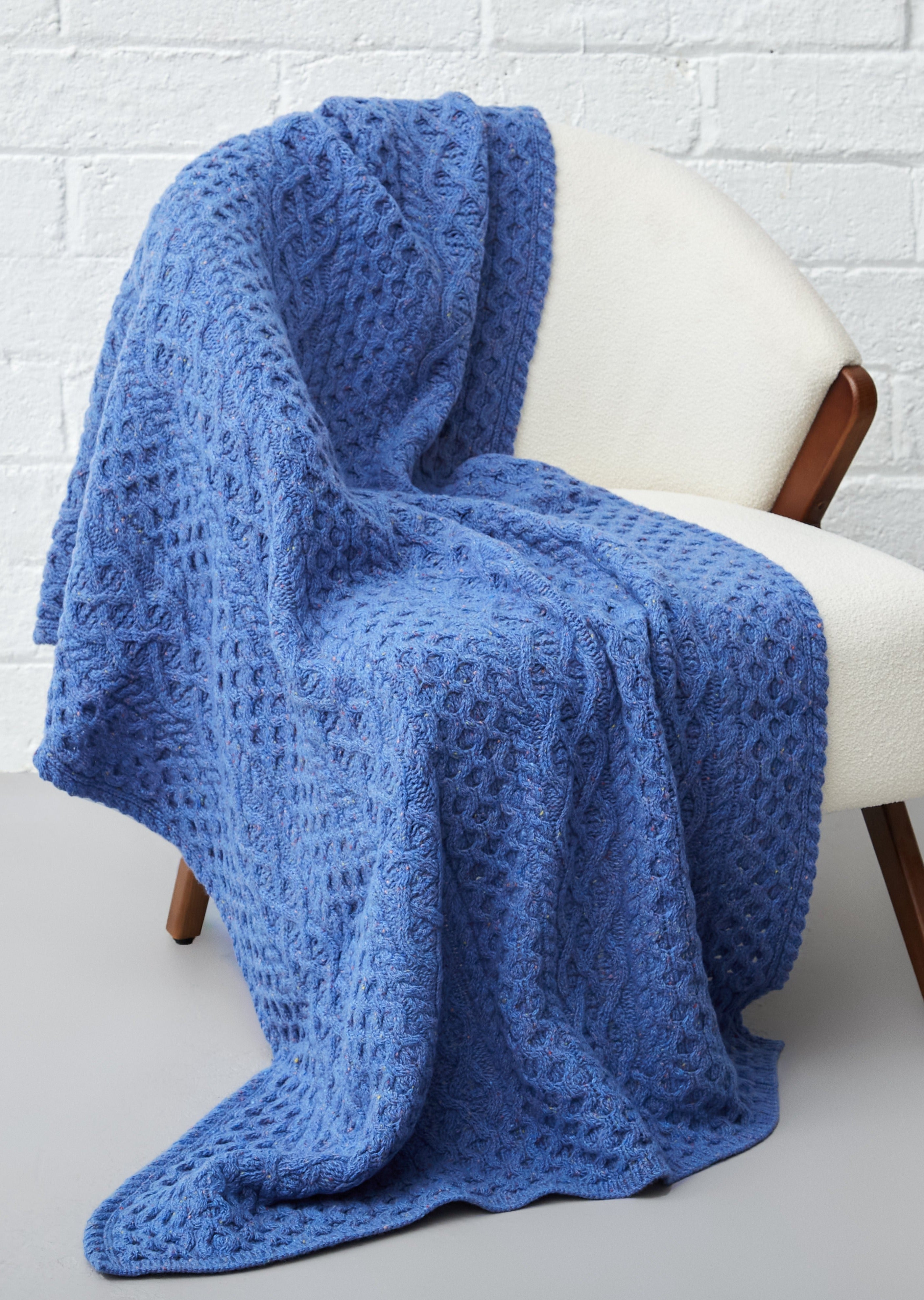 IrelandsEye Cashmere Merino Aran Throw | Marina