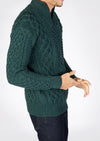 IrelandsEye Men's Dromore Aran Sweater | Green