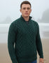 IrelandsEye Men's Dromore Aran Sweater | Green