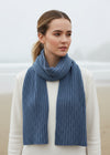 IrelandsEye Luxe Ribbed Scarf | Blue Ocean