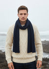 IrelandsEye Luxe Ribbed Scarf | Navy