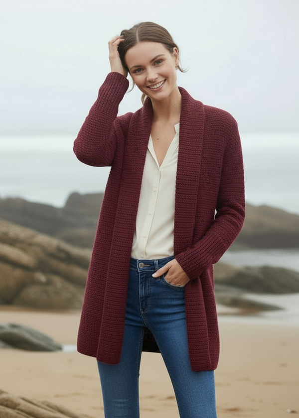 IrelandsEye Women's Kilcoole Coatigan | Claret