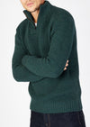 IrelandsEye Men's Ribbed Zip Neck Sweater | Green