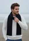 IrelandsEye Ribbed Merino Scarf | Navy