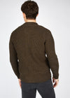 Men's Zipped Ribbed Cardigan | Forest Marl