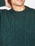 IrelandsEye Cuileann Aran Sweater | Green - Clearance