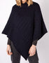 Aran Poncho | Navy