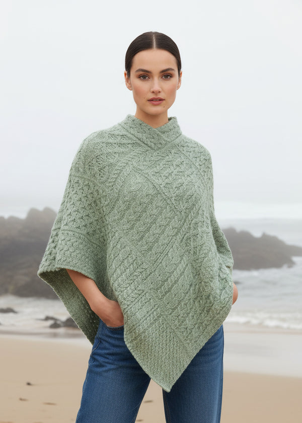 IrelandsEye Poncho | Sage Marl