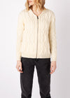 IrelandsEye Women's Aran Hooded Cardigan | Natural