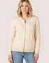 IrelandsEye Women's Aran Hooded Cardigan | Natural