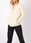 IrelandsEye Women's Aran Hooded Cardigan | Natural