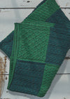 Aran Patch Blanket - Green