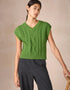IrelandsEye Sweetpea V-Neck Diamond Vest | Moss