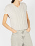 Women's V Neck Aran Vest | Silver Marl