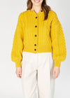 IrelandsEye Cropped Aran Cardigan | Sunflower