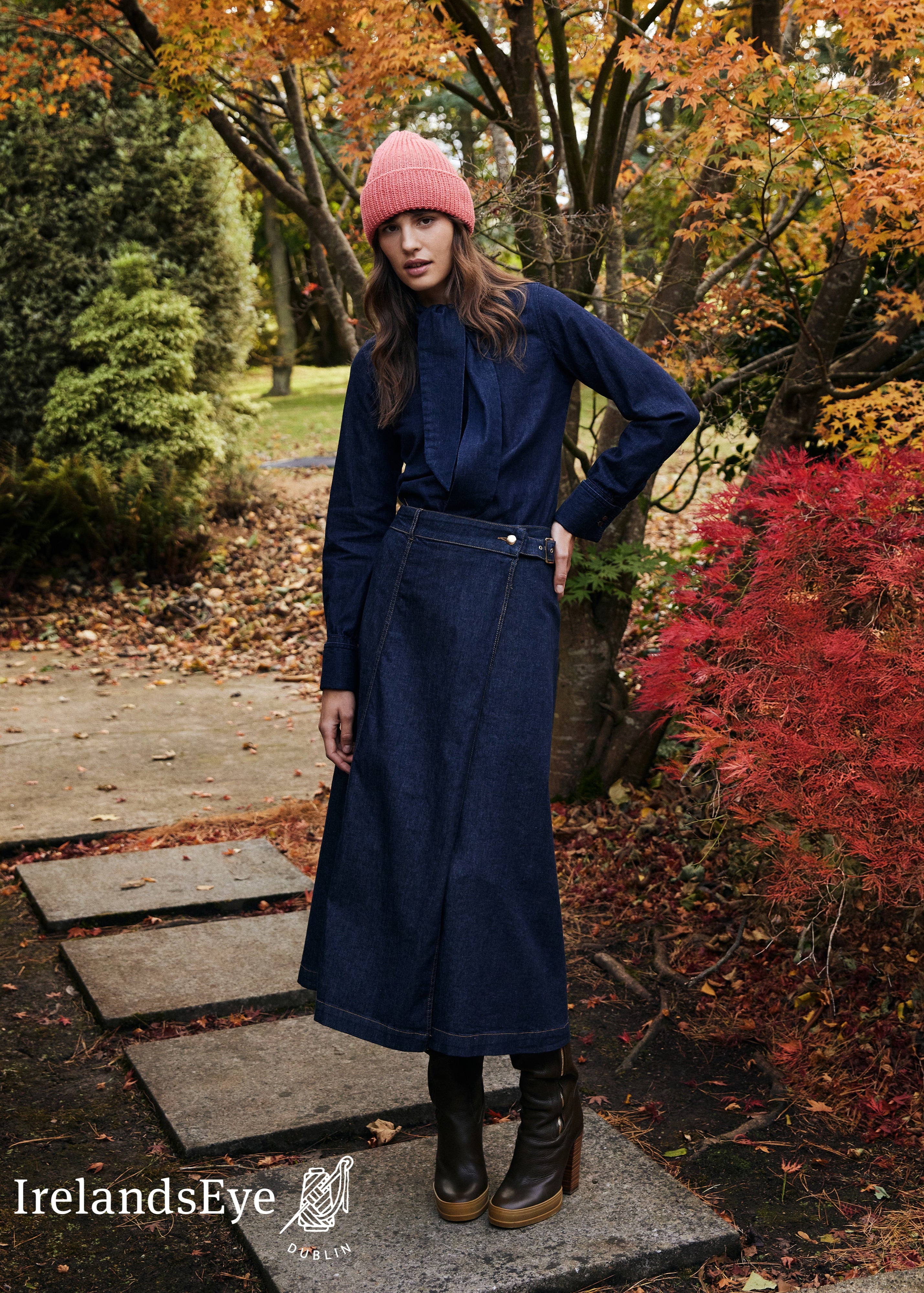 IrelandsEye Chunky Knit Hat | Salmon